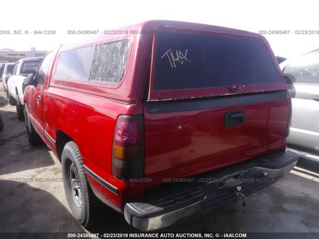 1GCEC14W9YZ270224 - 2000 CHEVROLET SILVERADO C1500 RED photo 3