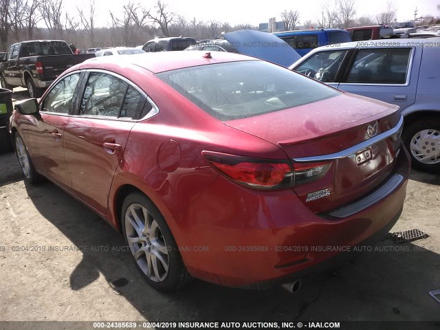 JM1GJ1W64E1137862 - 2014 MAZDA 6 GRAND TOURING RED photo 3