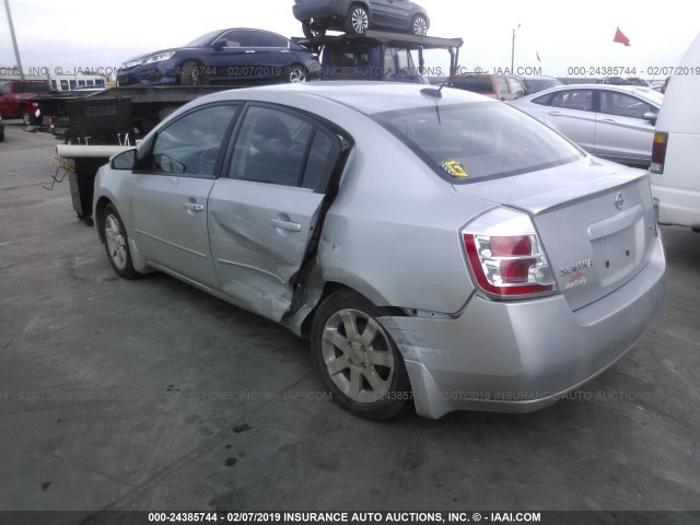 3N1AB61E38L672793 - 2008 NISSAN SENTRA 2.0/2.0S/2.0SL SILVER photo 3