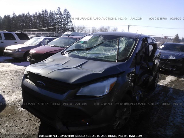 1FMCU0F72EUA69631 - 2014 FORD ESCAPE S GRAY photo 2