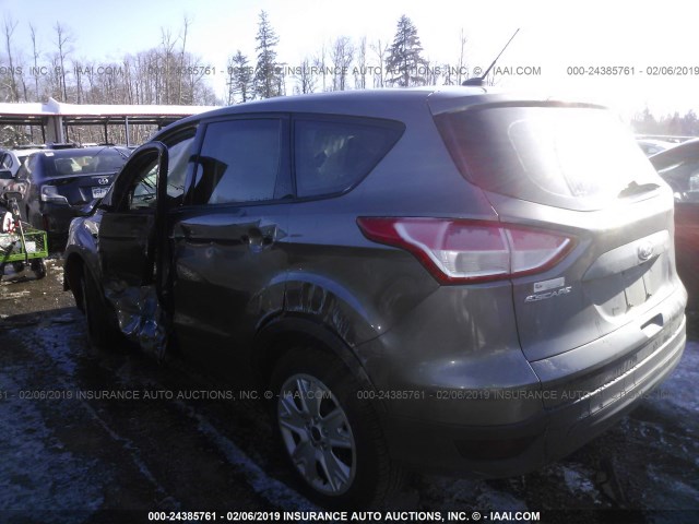 1FMCU0F72EUA69631 - 2014 FORD ESCAPE S GRAY photo 3