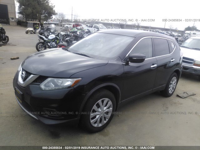 KNMAT2MT7FP507103 - 2015 NISSAN ROGUE S/SL/SV BLACK photo 2