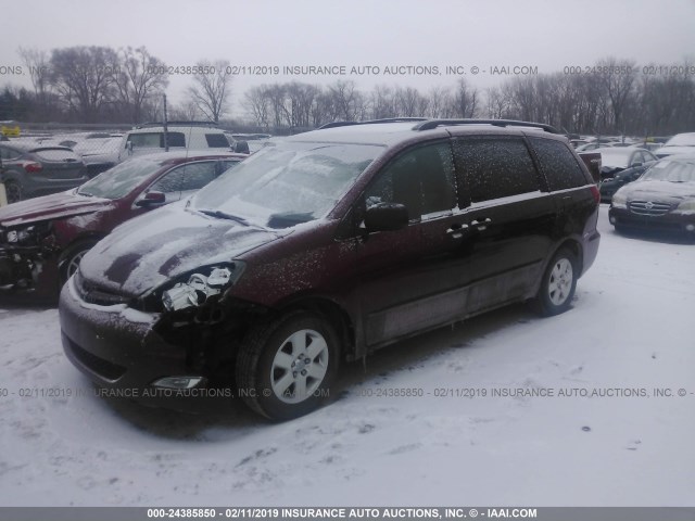 5TDZK23C79S256911 - 2009 TOYOTA SIENNA CE/LE MAROON photo 2