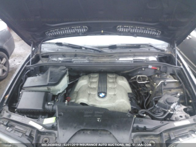 5UXFB53575LV15817 - 2005 BMW X5 4.4I BLACK photo 10