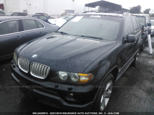 5UXFB53575LV15817 - 2005 BMW X5 4.4I BLACK photo 2