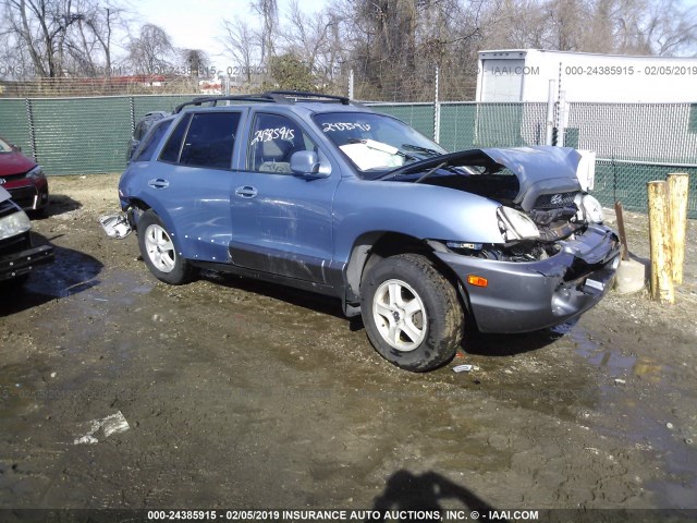 KM8SB12B02U328436 - 2002 HYUNDAI SANTA FE GL BLUE photo 1