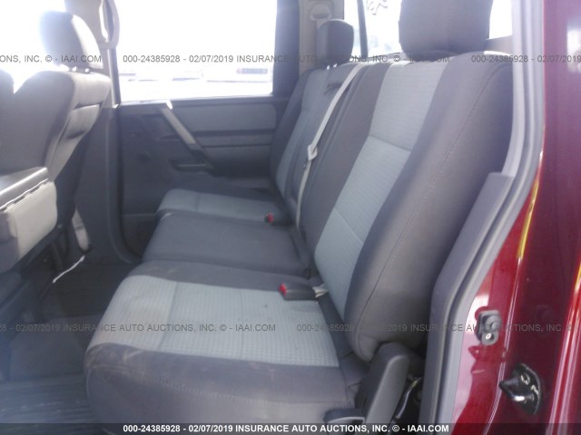 1N6AA07B95N556453 - 2005 NISSAN TITAN XE/SE/LE RED photo 8