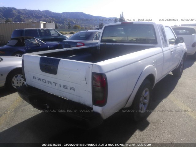 1N6DD26S21C317270 - 2001 NISSAN FRONTIER KING CAB XE WHITE photo 4