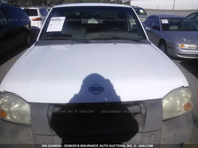 1N6DD26S21C317270 - 2001 NISSAN FRONTIER KING CAB XE WHITE photo 6