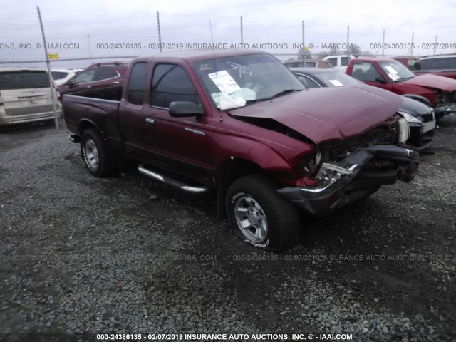 4TASM92N0YZ640478 - 2000 TOYOTA TACOMA XTRACAB PRERUNNER MAROON photo 1