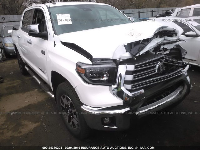 5TFHY5F19KX802338 - 2019 TOYOTA TUNDRA CREWMAX LIMITED WHITE photo 1