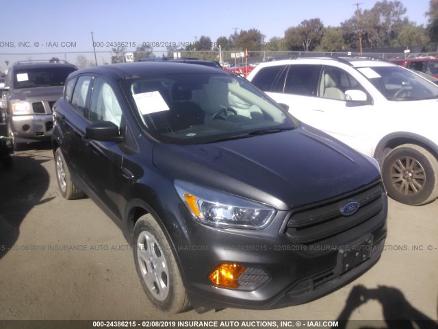 1FMCU0F78HUB53277 - 2017 FORD ESCAPE S GRAY photo 1