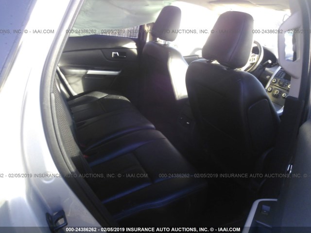 2FMDK4JC7CBA16402 - 2012 FORD EDGE SEL SILVER photo 8