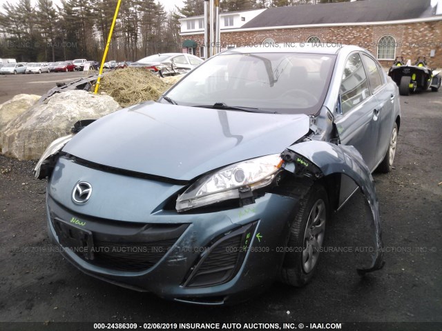 JM1BL1UG1B1497196 - 2011 MAZDA 3 I TEAL photo 2