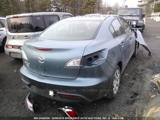 JM1BL1UG1B1497196 - 2011 MAZDA 3 I TEAL photo 4