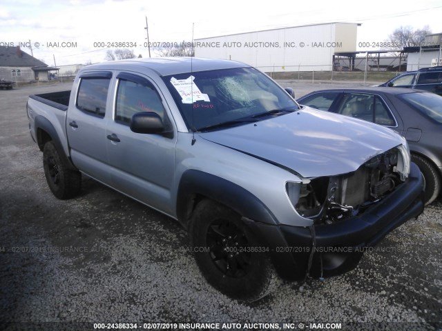 5TELU42N78Z542385 - 2008 TOYOTA TACOMA DOUBLE CAB SILVER photo 1