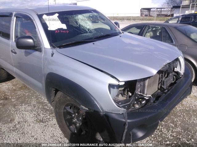 5TELU42N78Z542385 - 2008 TOYOTA TACOMA DOUBLE CAB SILVER photo 6