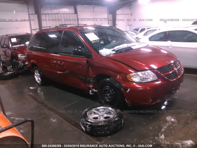 2D4GP44L67R211499 - 2007 DODGE GRAND CARAVAN SXT RED photo 1