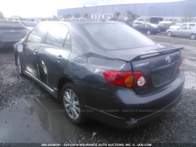 1NXBU4EE8AZ286162 - 2010 TOYOTA COROLLA S/LE/XLE GRAY photo 3