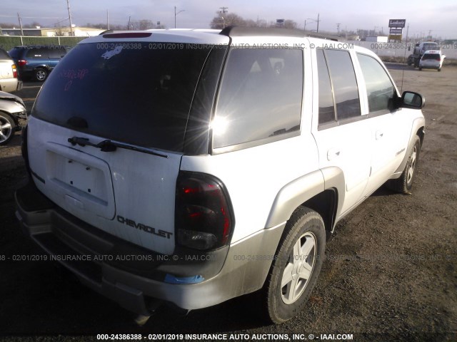 1GNDS13S332254851 - 2003 CHEVROLET TRAILBLAZER  WHITE photo 4