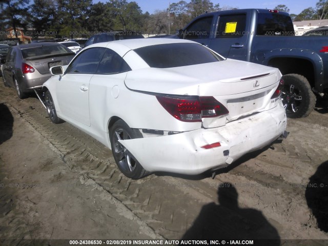 JTHFF2C22C2522170 - 2012 LEXUS IS 250 WHITE photo 3