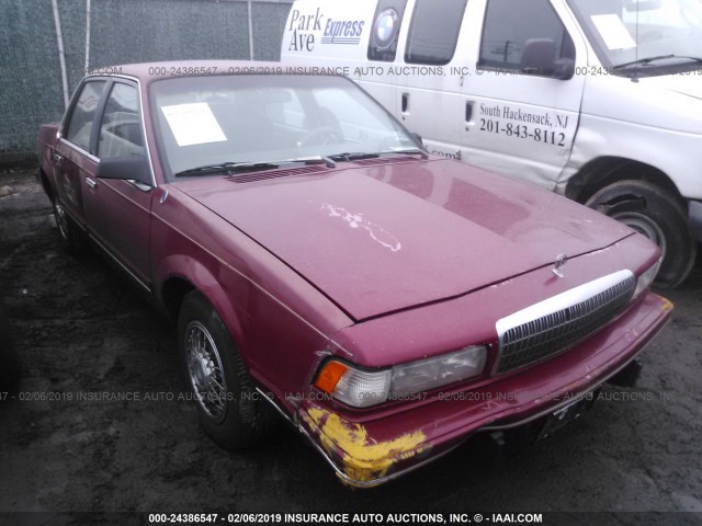 3G4AG55N7PS633210 - 1993 BUICK CENTURY SPECIAL BURGUNDY photo 1
