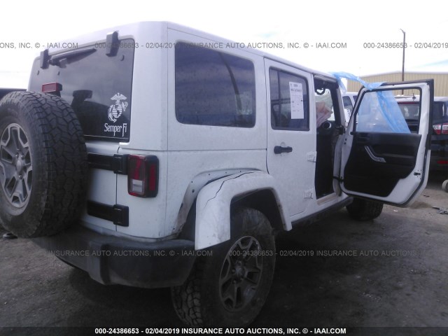 1C4BJWFG6JL851300 - 2018 JEEP WRANGLER UNLIMITE RUBICON WHITE photo 4