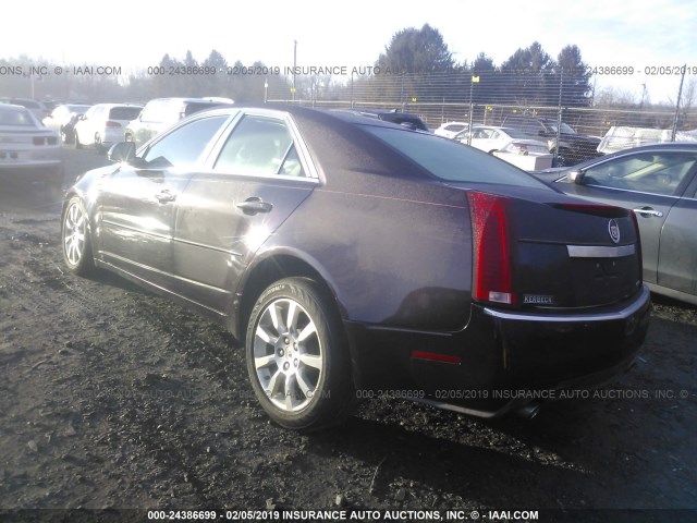 1G6DM577X80114009 - 2008 CADILLAC CTS BURGUNDY photo 3