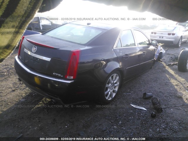 1G6DM577X80114009 - 2008 CADILLAC CTS BURGUNDY photo 4