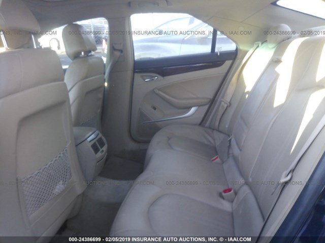 1G6DM577X80114009 - 2008 CADILLAC CTS BURGUNDY photo 8