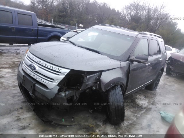 1FMHK8D83BGA10006 - 2011 FORD EXPLORER XLT GRAY photo 2