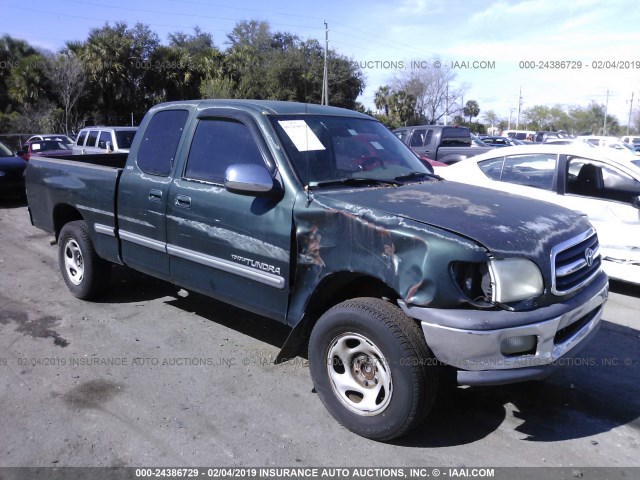 5TBRT34142S255312 - 2002 TOYOTA TUNDRA ACCESS CAB/ACCESS CAB SR5 GREEN photo 1