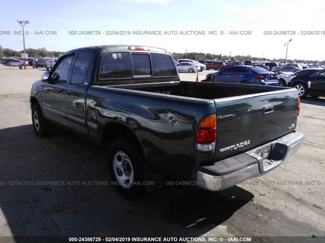 5TBRT34142S255312 - 2002 TOYOTA TUNDRA ACCESS CAB/ACCESS CAB SR5 GREEN photo 3