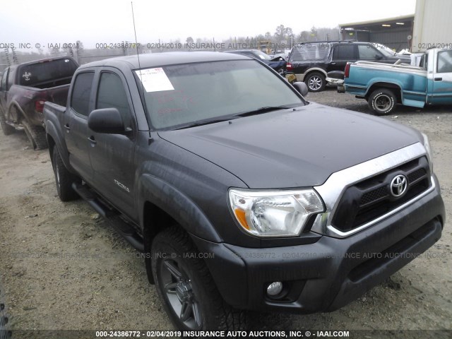 5TFJU4GN3DX045593 - 2013 TOYOTA TACOMA DOUBLE CAB PRERUNNER GRAY photo 1