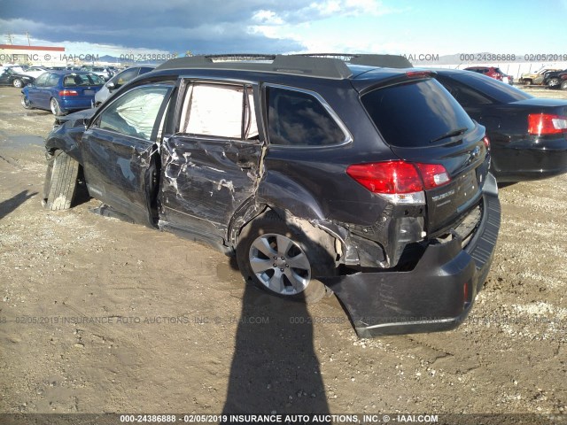 4S4BRDFC8A2364921 - 2010 SUBARU OUTBACK 3.6R PREMIUM GRAY photo 3