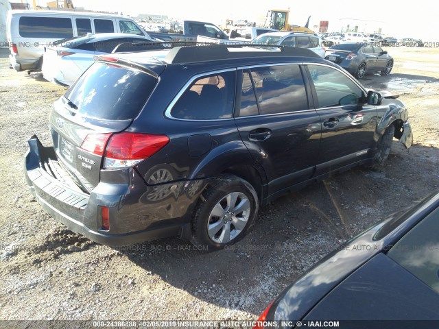 4S4BRDFC8A2364921 - 2010 SUBARU OUTBACK 3.6R PREMIUM GRAY photo 4