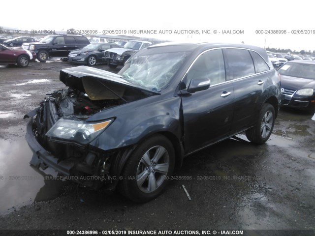 2HNYD2H33DH513563 - 2013 ACURA MDX TECHNOLOGY GRAY photo 2