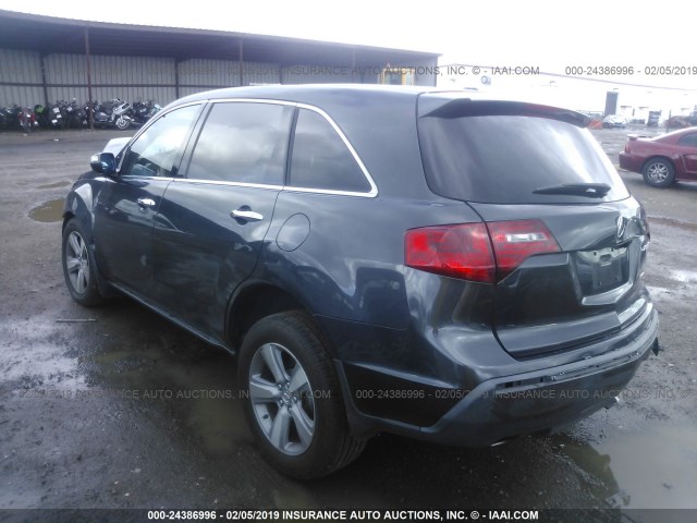 2HNYD2H33DH513563 - 2013 ACURA MDX TECHNOLOGY GRAY photo 3