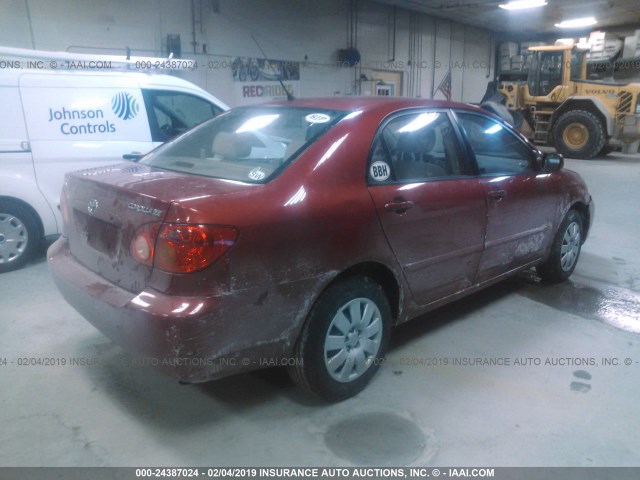 JTDBR38EX30031471 - 2003 TOYOTA COROLLA CE/LE MAROON photo 4