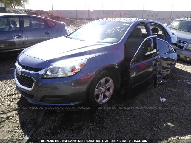 1G11B5SL4EF272292 - 2014 CHEVROLET MALIBU LS BLUE photo 2