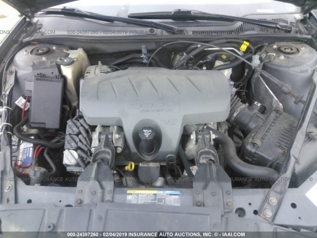 2G2WP552481169228 - 2008 PONTIAC GRAND PRIX GRAY photo 10