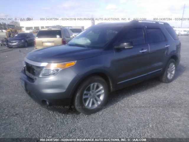 1FMHK7D81BGA63510 - 2011 FORD EXPLORER XLT GRAY photo 2