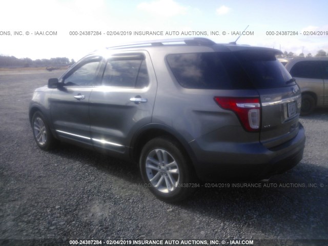 1FMHK7D81BGA63510 - 2011 FORD EXPLORER XLT GRAY photo 3