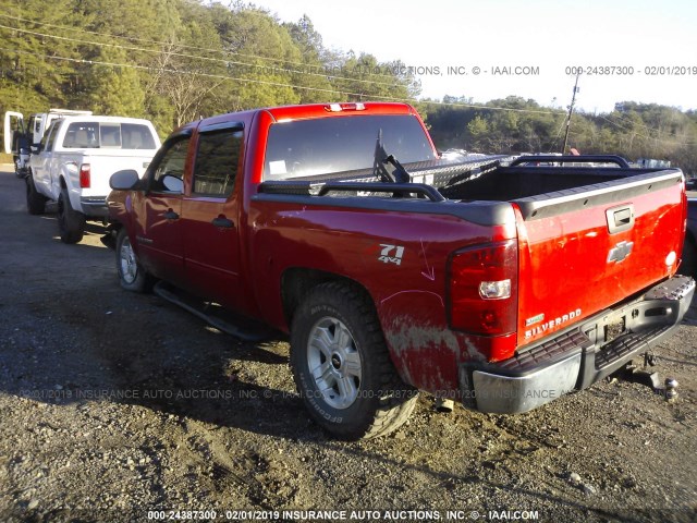 3GCEK23309G260165 - 2009 CHEVROLET SILVERADO K1500 LT RED photo 3