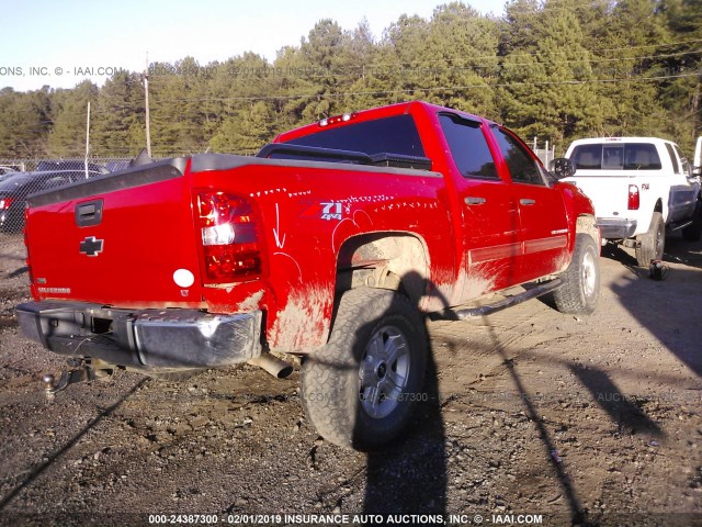 3GCEK23309G260165 - 2009 CHEVROLET SILVERADO K1500 LT RED photo 4