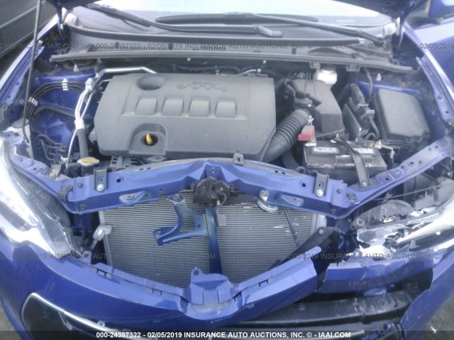 2T1BURHE1GC572874 - 2016 TOYOTA COROLLA L/LE/LE PLS/PRM/S/S PLS BLUE photo 10