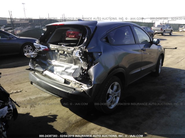 3CZRU6H51GM708385 - 2016 HONDA HR-V EX GRAY photo 4