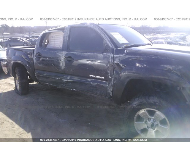 5TFLU4EN6DX061203 - 2013 TOYOTA TACOMA DOUBLE CAB 黑色 照片 6