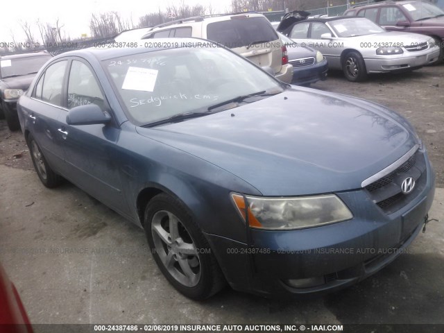 5NPEU46F26H076571 - 2006 HYUNDAI SONATA GLS/LX BLUE photo 1