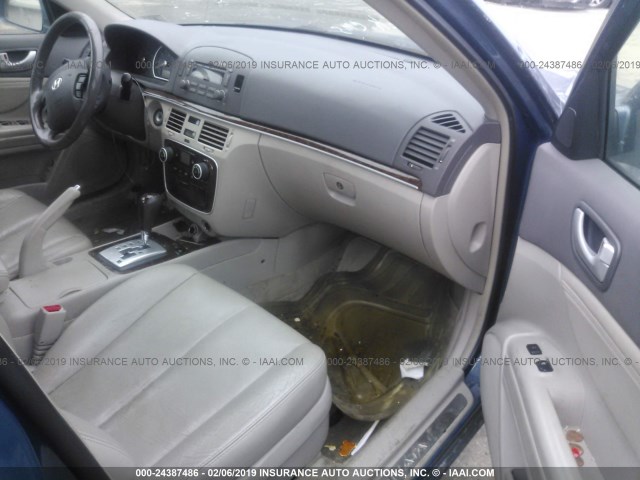 5NPEU46F26H076571 - 2006 HYUNDAI SONATA GLS/LX BLUE photo 5